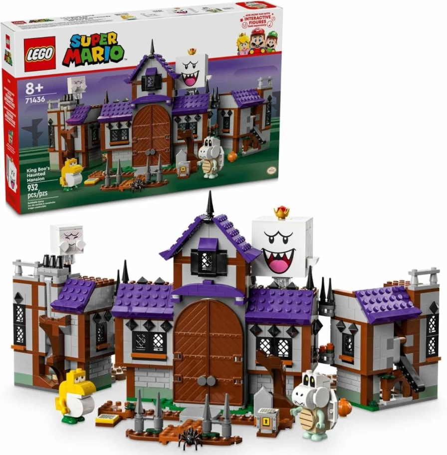 LEGO Super Mario 71436 King Boo's Haunted Mansion Building Set with 4 Minifigures, Creative Gift for Kids Ages 8+ and Nintendo Fans