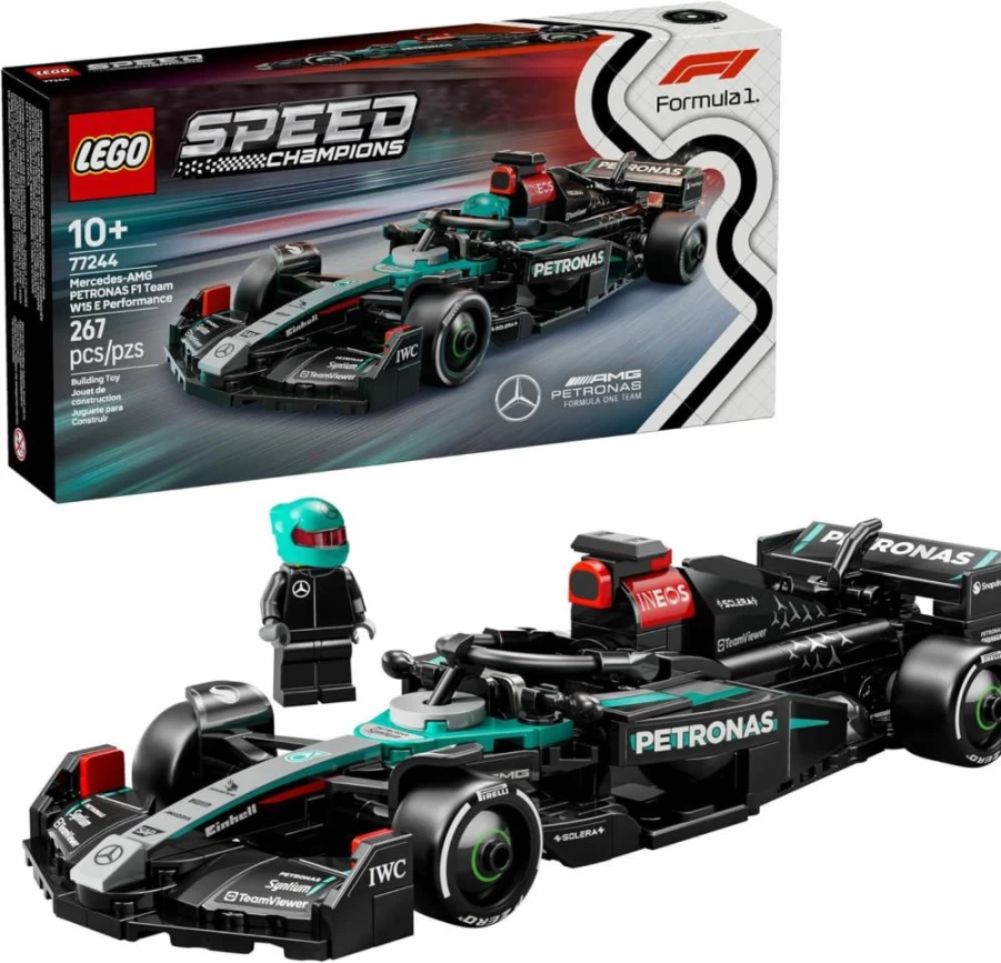 LEGO Speed Champions Mercedes-AMG F1 W15 Race Car Building Set 77244 - STEM Toy for Kids Ages 10+, Perfect Gift for Formula 1 Fans, Boys & Girls, Creative Birthday Present