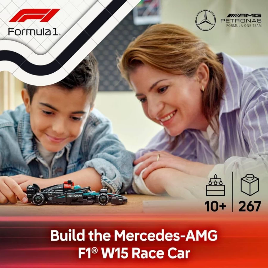 LEGO Speed Champions Mercedes-AMG F1 W15 Race Car Building Set 77244 - STEM Toy for Kids Ages 10+, Perfect Gift for Formula 1 Fans, Boys & Girls, Creative Birthday Present