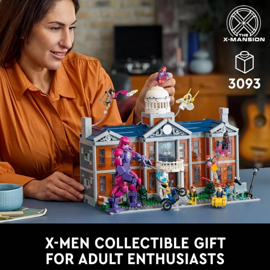 LEGO Marvel X-Men Xavier Institute Building Set 76294 with 10 Minifigures - DIY Craft Kit for Adults, Gift for Superhero Fans, Ages 18+