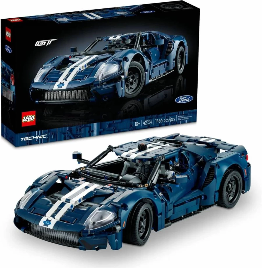 LEGO Technic Ford GT 42154 1:12 Scale Model Car Building Kit for Adults, Collectible Supercar with Authentic Details, Creative Gift for Car Enthusiasts
