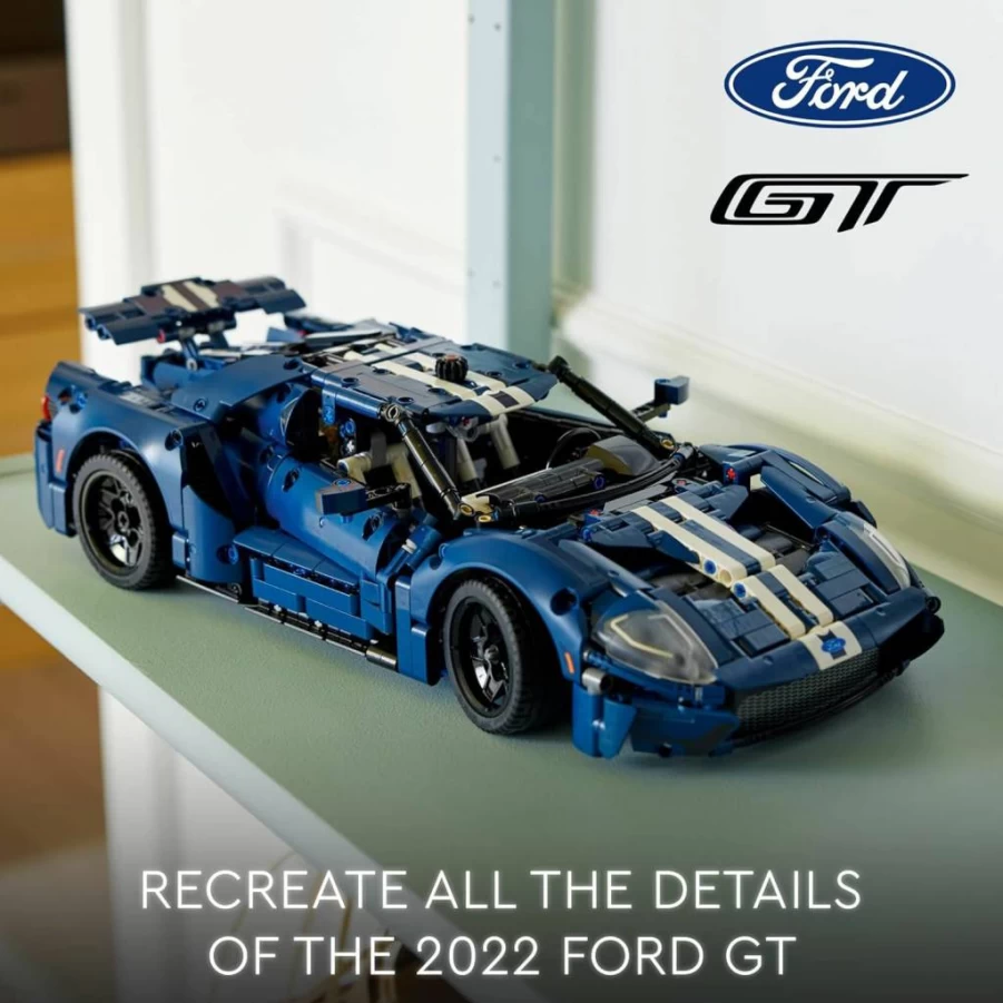 LEGO Technic Ford GT 42154 1:12 Scale Model Car Building Kit for Adults, Collectible Supercar with Authentic Details, Creative Gift for Car Enthusiasts