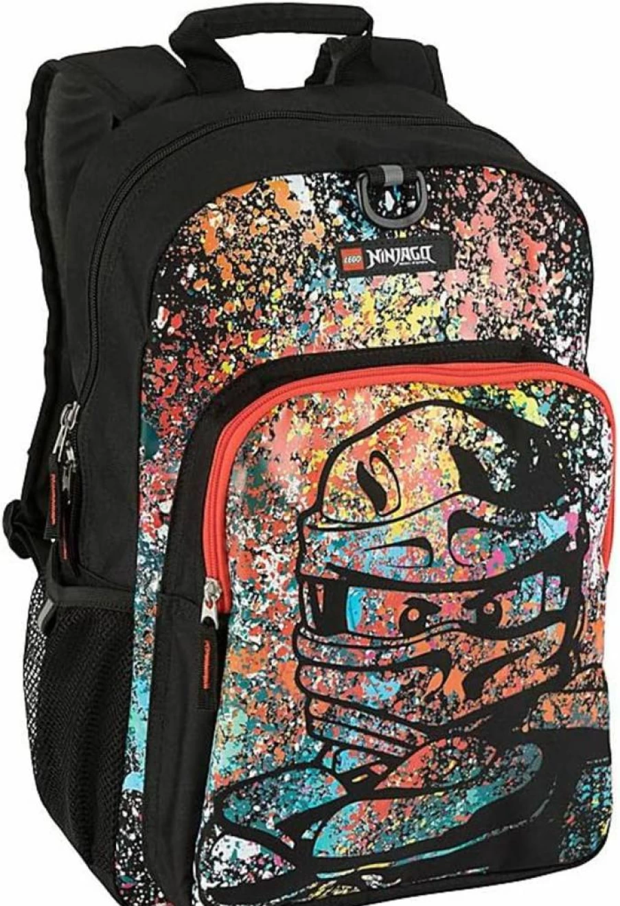 LEGO Ninjago Kids Backpack for School, Travel & Daily Use - Adjustable Padded Straps, Fun Spray Paint Design, Unisex Book Bag for Boys & Girls