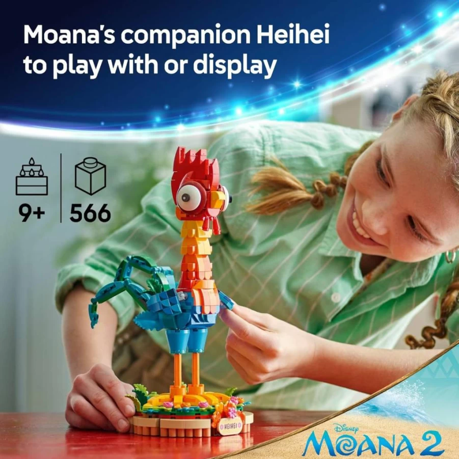 LEGO Disney Moana Building Set 43272 - Heihei Toy for Kids Ages 9+, Creative Birthday Gift for Girls and Boys, Disney Fan Collectible