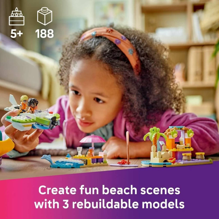 LEGO Friends Creative Beach Travel Suitcase Building Set 42672 - Portable Pretend Play Toy with 2 Mini Dolls for Kids Ages 5+, Gift for Birthdays, Boys & Girls