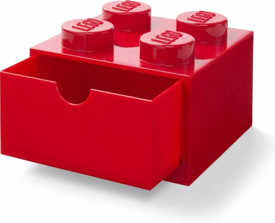 Room Copenhagen LEGO Storage Brick 8-Stud Stackable Desk Organizer, Black Tabletop Drawer Box 12.4x6.2x4.4 Inches for Toy Brick Organization