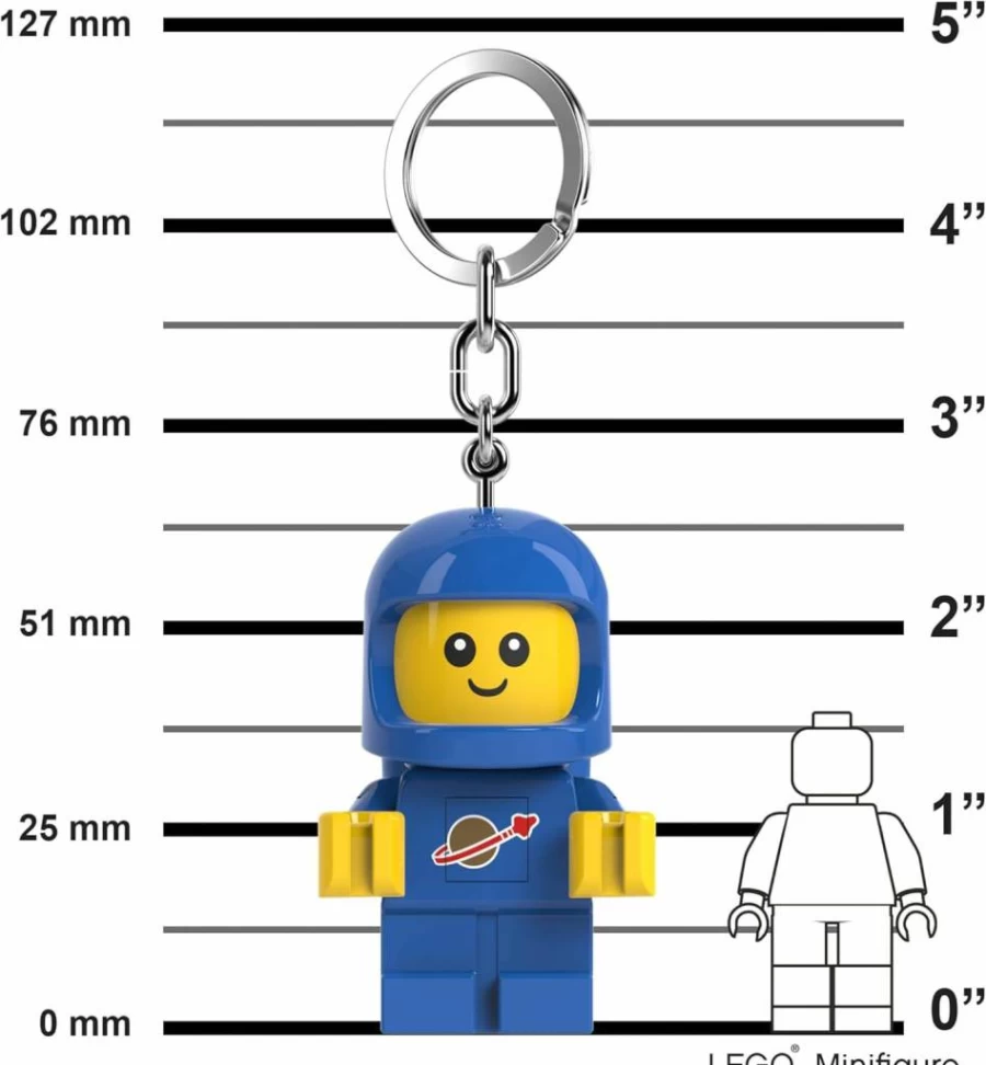 IQ Spacebaby Lego Minifigure Keychain Light - 2.25 Inch Tall Collectible Toy with LED for Fans and Gifts