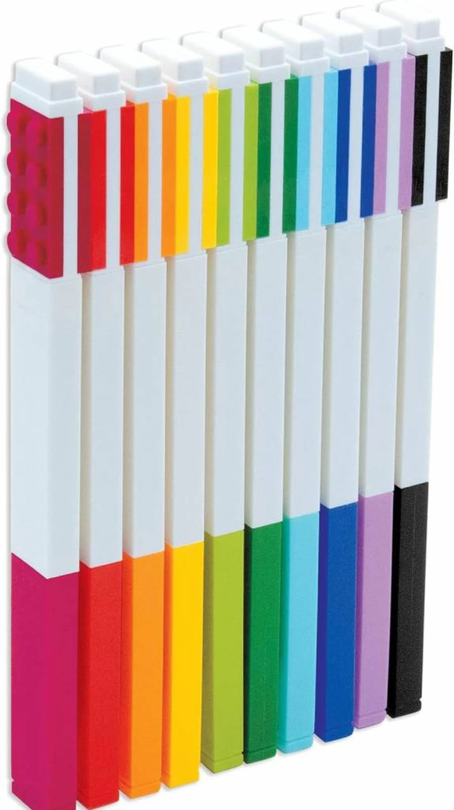 IQ LEGO Compatible Marker Pens 10-Pack (53101) - Assorted Colors for Creative Building