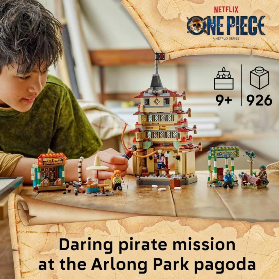 LEGO One Piece Arlong Park Building Set 75638 with 5 Straw Hat Pirates Figures - Creative Anime Toy for Kids Ages 9+, Perfect Birthday Gift for Boys & Girls