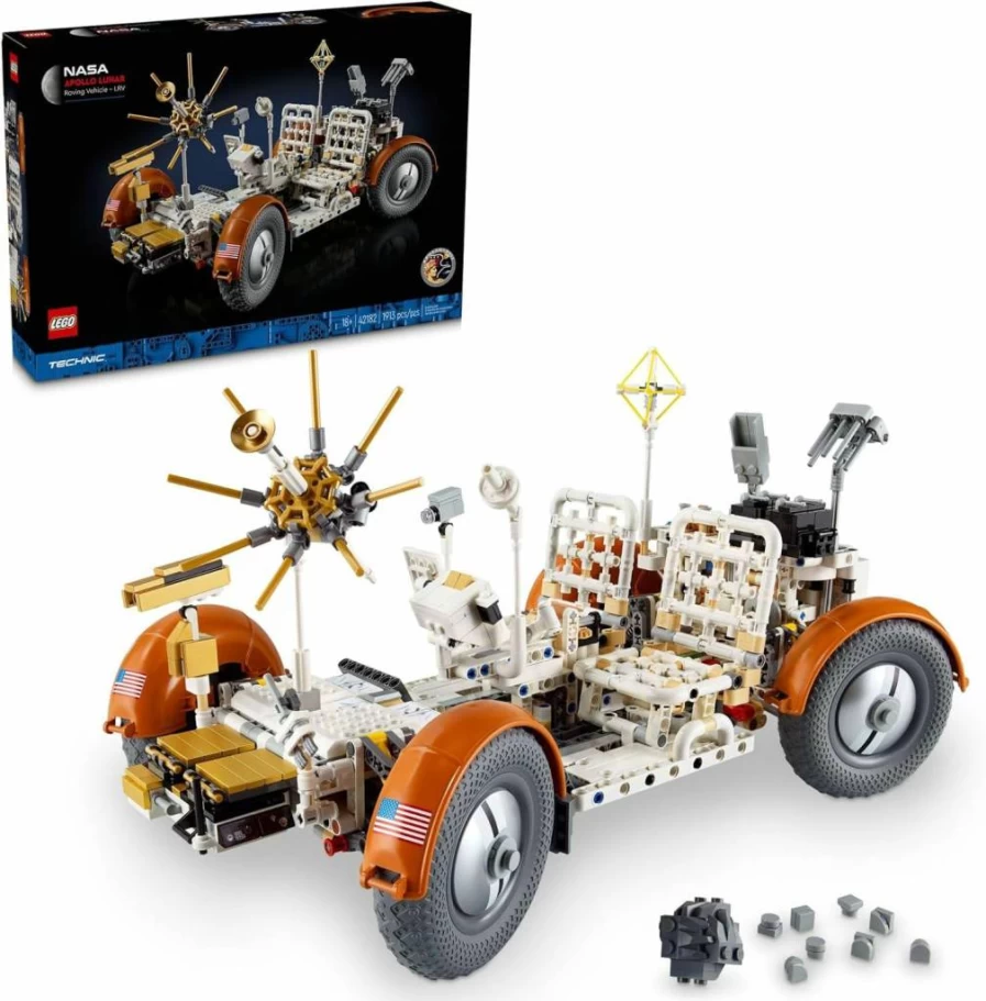 LEGO Technic NASA Apollo Lunar Roving Vehicle LRV Building Set 42182 - Space Rover Model Kit for Adults, 18+ STEM Gift for Father's Day & Collectors