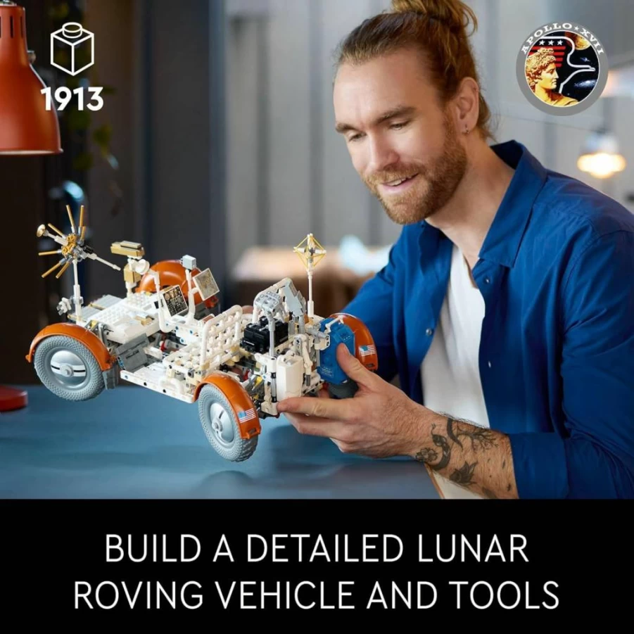 LEGO Technic NASA Apollo Lunar Roving Vehicle LRV Building Set 42182 - Space Rover Model Kit for Adults, 18+ STEM Gift for Father's Day & Collectors