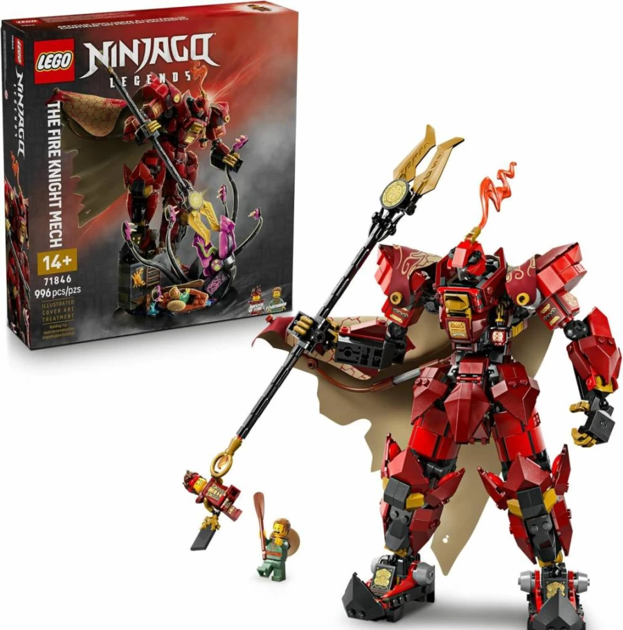 LEGO Ninjago 71846 Fire Knight Mech Building Set with Kai Minifigure - Legends of Monstrosity Model Kit for Teens, Cool Room Decor Gift for Boys & Girls Ages 14+