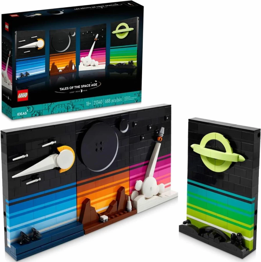 LEGO Ideas 21340 Tales of The Space Age Building Set - Adult DIY 3D Astronomy Model Kit with Comets & Black Hole, Creative Space-Themed Display for Adults 18+, Perfect Gift for Astronomy Lovers