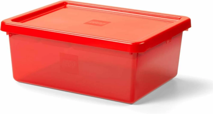 Room Copenhagen Medium Blue 17.7L Lego Storage Organizer with Removable Dividers for Bricks, Minifigures & Accessories