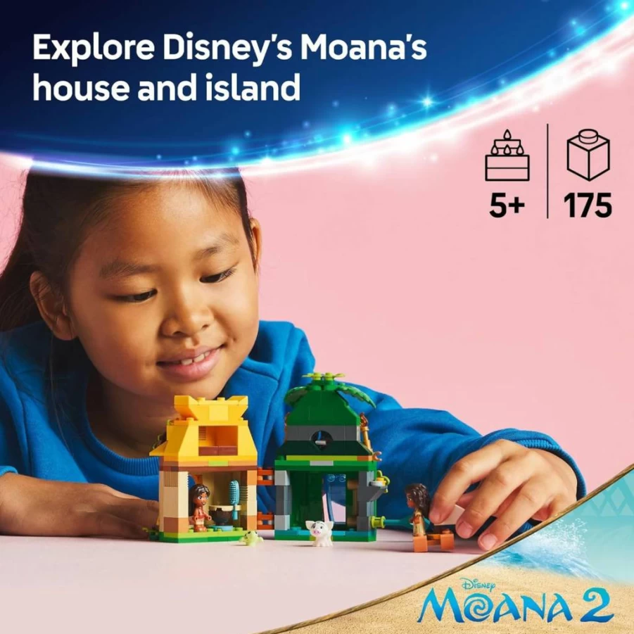 LEGO Disney Moana's Island Fun Building Set with Moana & Maui Micro-Dolls, Pua Figure, Creative Toy for Kids Ages 5+, Gift for Birthday 43260