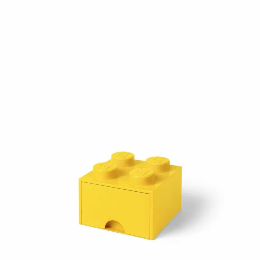 Room Copenhagen LEGO Brick Drawer Storage Box with 4 Knobs, Stackable Organizer in Aqua Mint Green