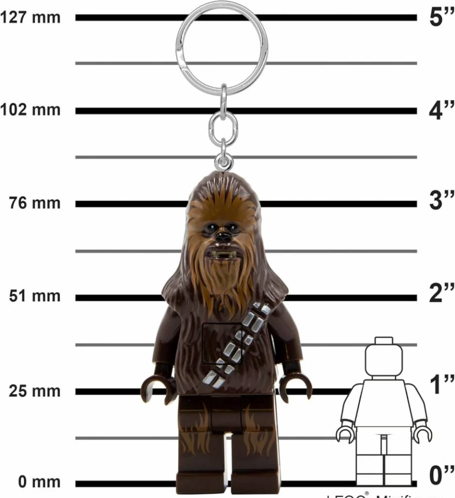 IQ Star Wars Chewbacca 3-Inch LED Keychain Light - Portable Desk Lamp for Fans