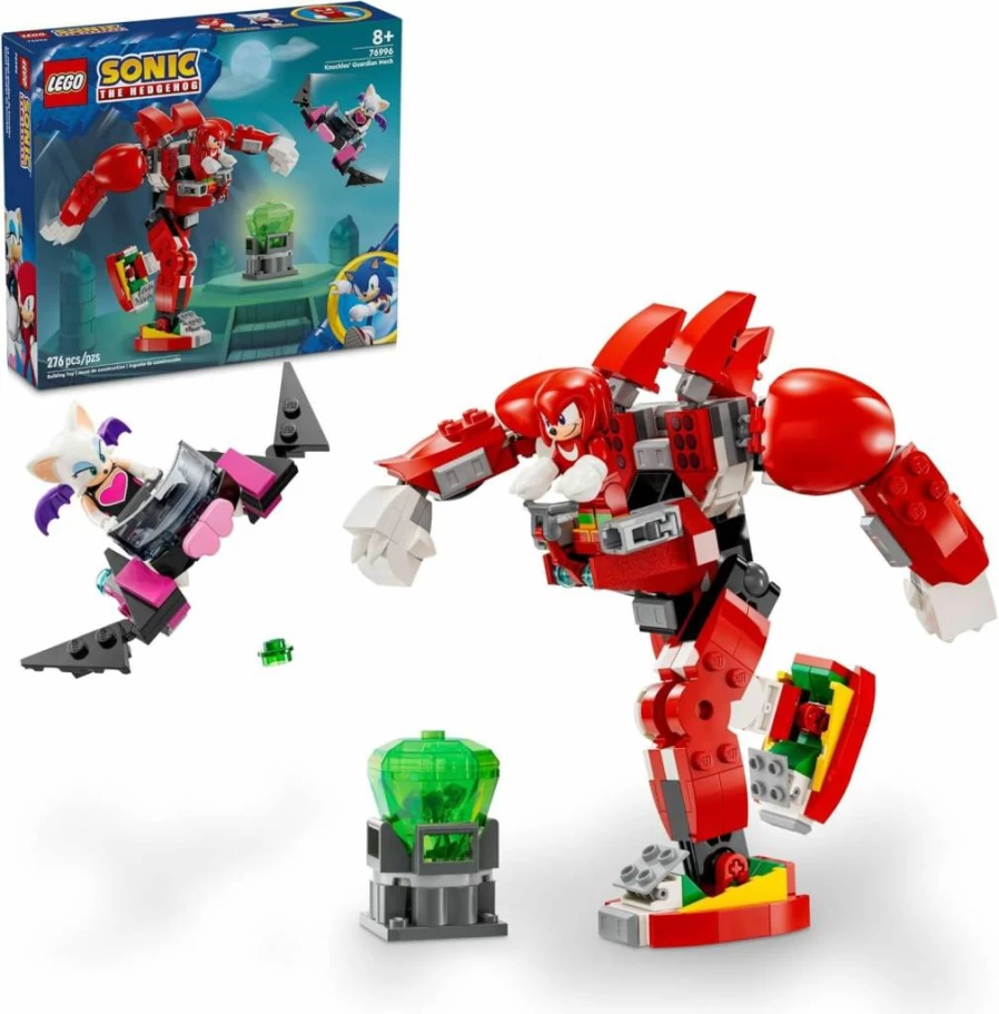 LEGO Knuckles' Guardian Mech Building Set 76996 – Sonic The Hedgehog Action Figure Toy with Master Emerald, Video Game Inspired Gift for Kids Ages 8+