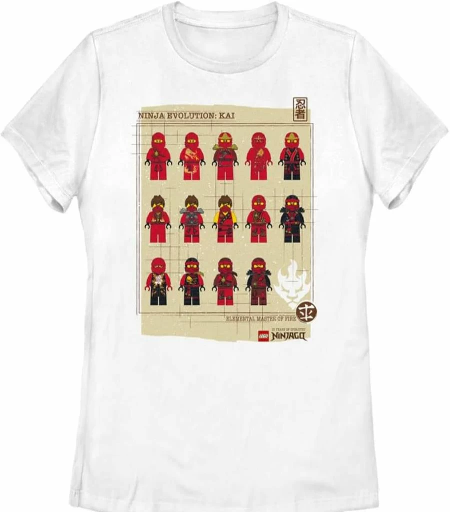 Fifth Sun Women's Short Sleeve Lego Ninjago Ninja Evolution Graphic Tee Shirt