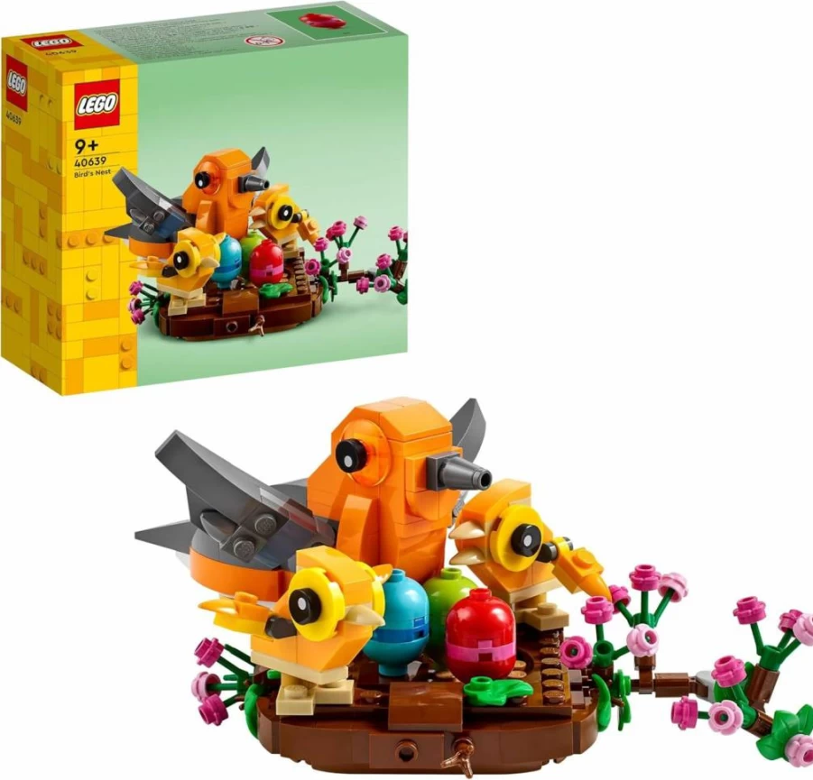 LEGO Creator 3in1 Bird's Nest Building Kit, Fun DIY Toy for Kids Ages 9+, Seasonal Home Decoration for Table or Shelf, Model 40639