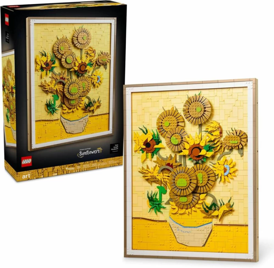 LEGO Art Vincent Van Gogh The Sunflowers Building Kit 31215 - DIY Brick Painting for Adults, Creative Wedding Gift for Bride & Bridesmaids, Home Decor Art Set