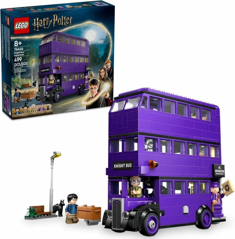 LEGO Harry Potter Knight Bus 76446 Building Set with 5 Minifigures, Prisoner of Azkaban Toy for Kids Ages 8+, Creative Birthday Gift for Boys and Girls