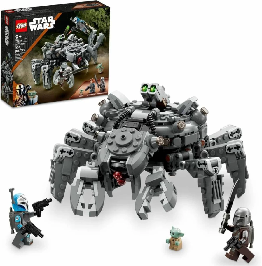 LEGO Star Wars 75361 Spider Tank Building Set with The Mandalorian, Bo-Katan & Grogu Minifigures | Inspired by The Mandalorian Season 3 | Gift for Kids Ages 9+