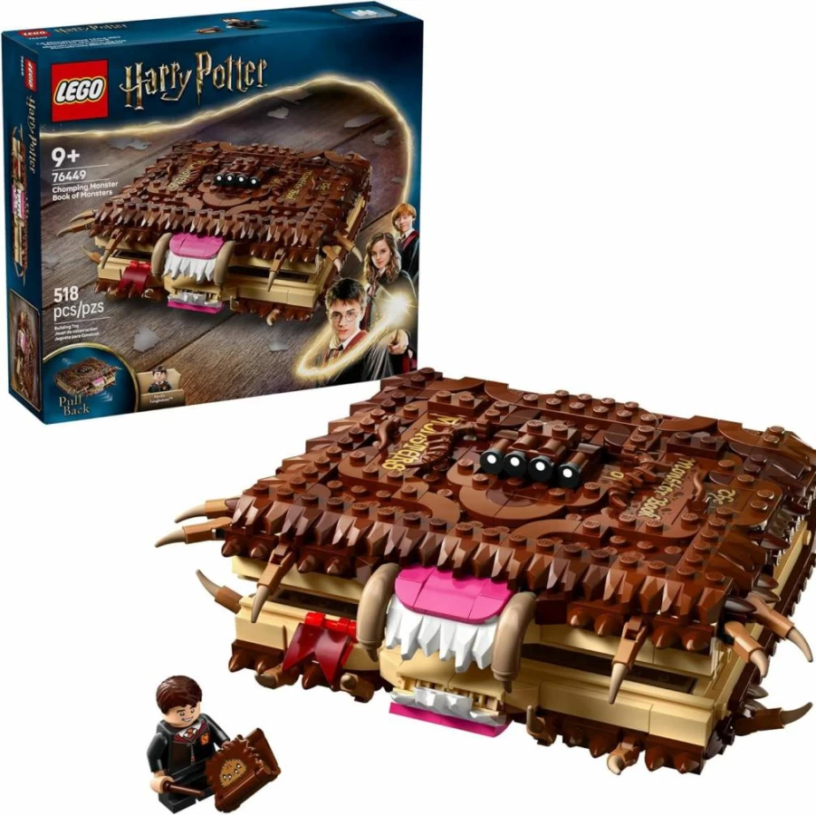 LEGO Harry Potter Monster Book of Monsters Building Set 76449 with Neville Longbottom Minifigure - Collectible Toy for Kids Ages 9+, Creative Gift for Birthday and Harry Potter Fans