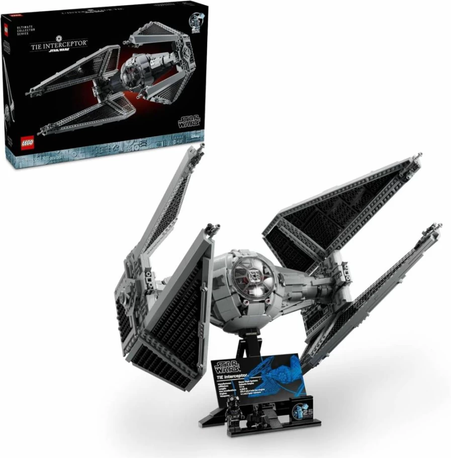 LEGO Star Wars UCS Tie Interceptor 75382 Building Set for Adults with Tie Pilot Minifigure, Ultimate Collector Series Star Wars Model Kit for Display