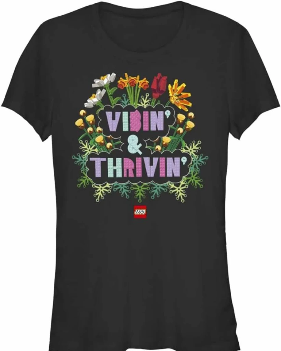 Fifth Sun Women's Vintage Lego Graphic Short Sleeve T-Shirt - Iconic Vibin Junior's Casual Tee