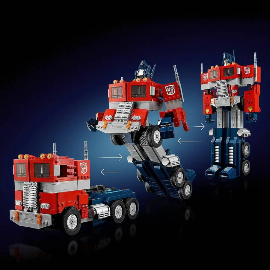 LEGO Icons Optimus Prime 10302 Transformable Building Set for Adults – Collectible 2-in-1 Robot & Truck Model Kit for Display or Play