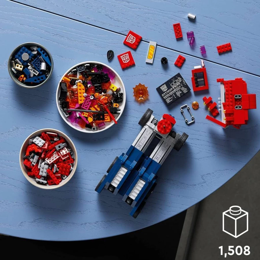 LEGO Icons Optimus Prime 10302 Transformable Building Set for Adults – Collectible 2-in-1 Robot & Truck Model Kit for Display or Play