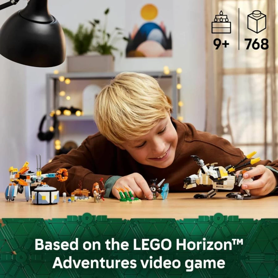 LEGO Horizon Adventures 77037 Building Kit - Aloy & Varl Vs. Shell-Walker & Sawtooth, Creative Construction Toy for Kids Ages 9+, Perfect Gift for Horizon Zero Dawn Fans