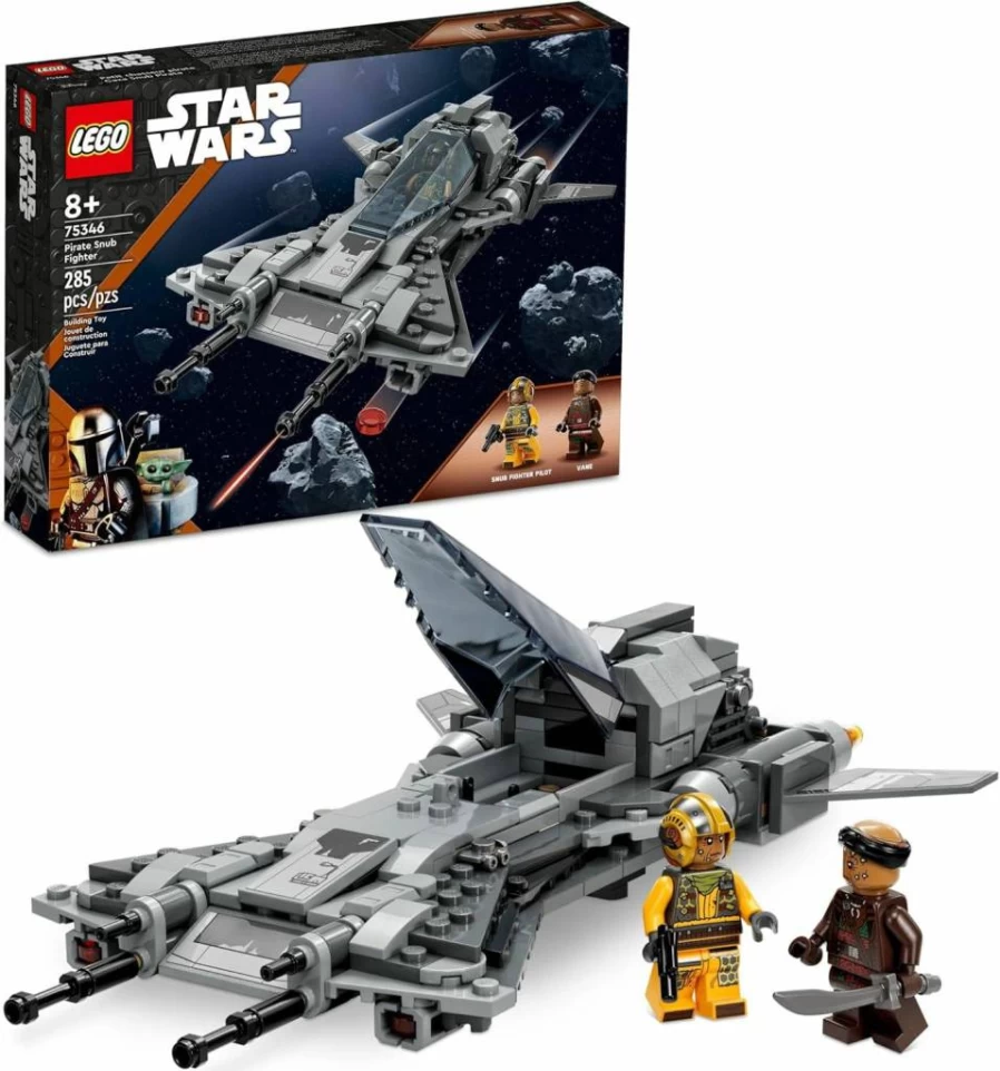 LEGO Star Wars Pirate Snub Fighter 75346 Building Set with Pirate Pilot & Vane Minifigures, Mandalorian Season 3 Starfighter Model Kit, Creative Gift for Kids Ages 8+ (75346)