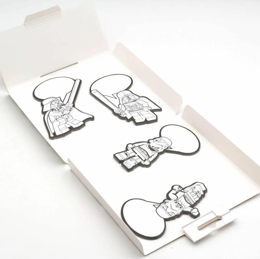 IQ Star Wars Darth Vader Sticky Notes - Lego Style Colored Memo Pads for Fans