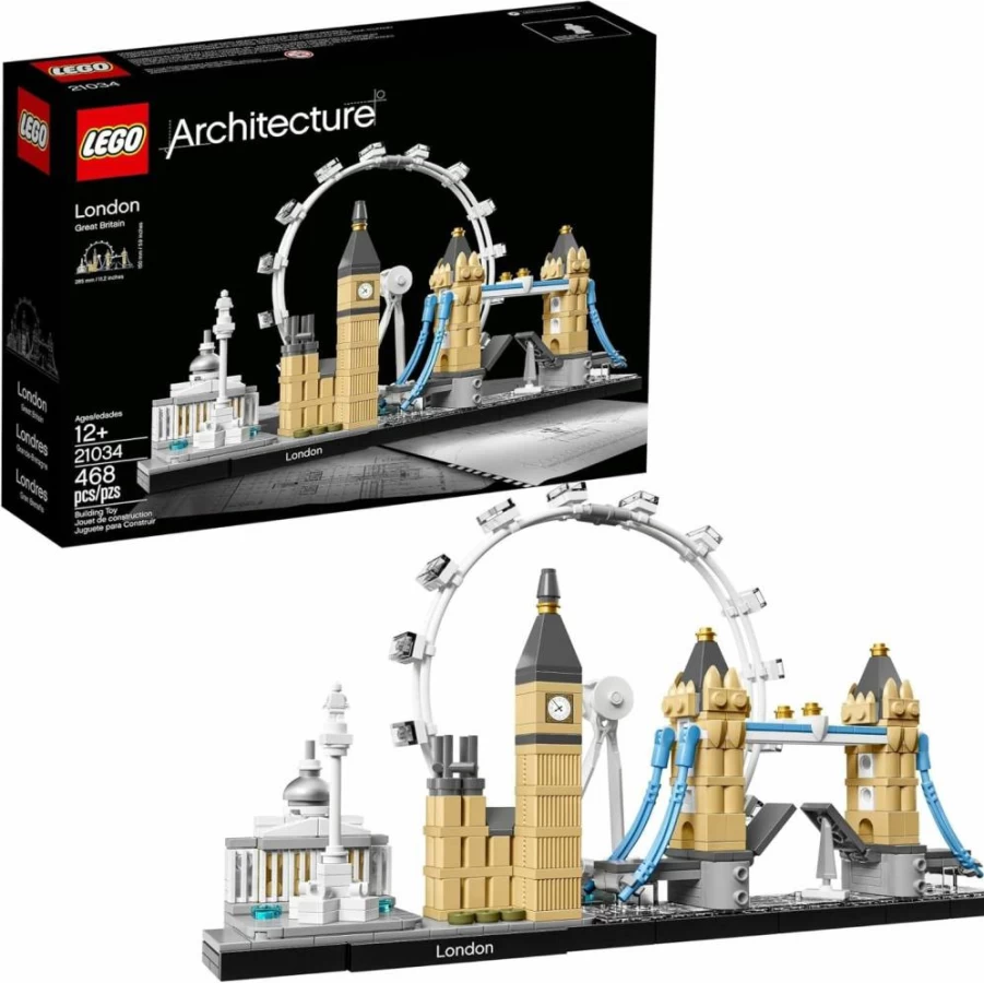 LEGO Architecture London Skyline Set 21034 - 468-Piece Building Kit for Adults and Kids, Collectible Model Gift
