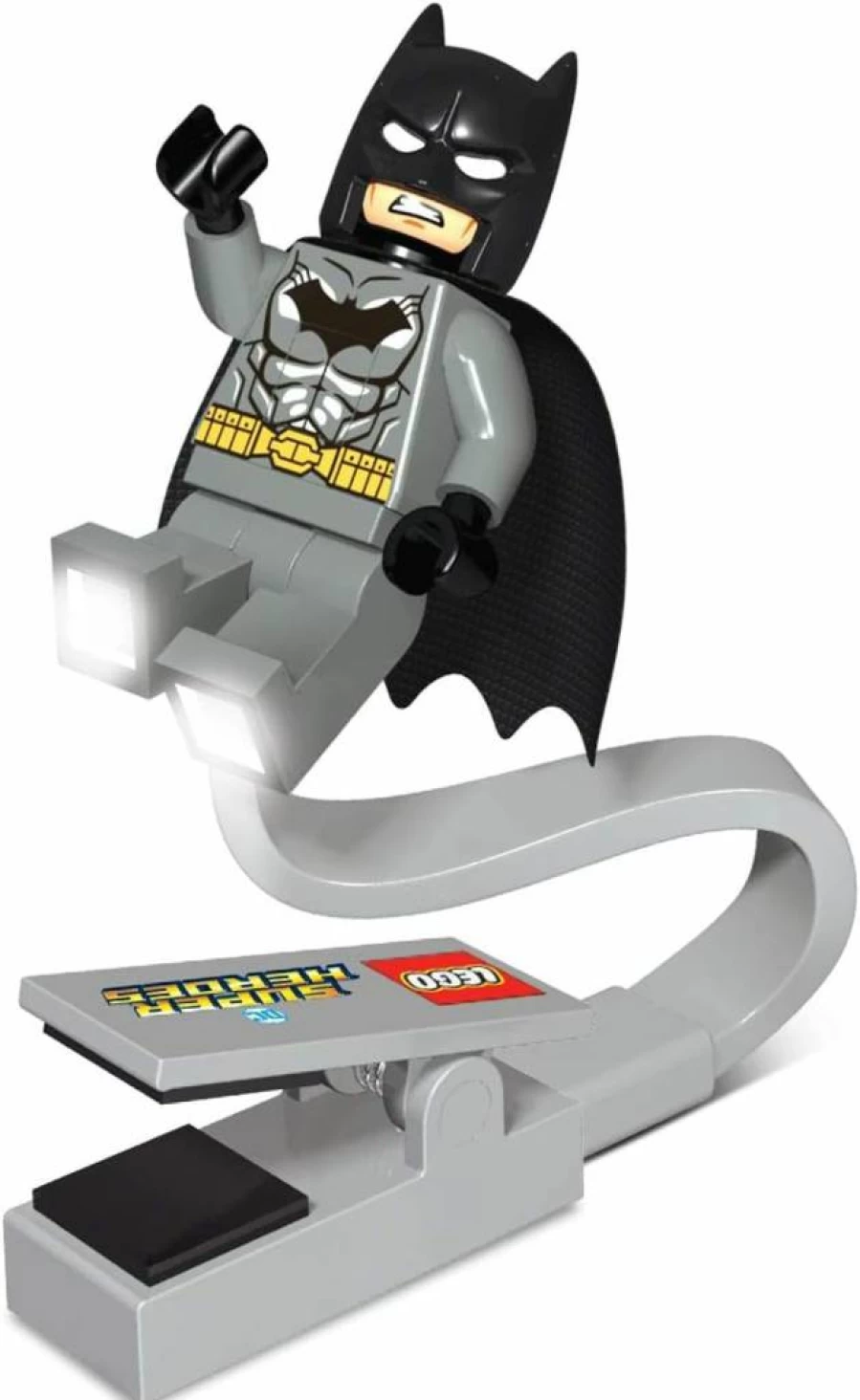 IQ LEGO DC Super Heroes Batman USB Rechargeable Book Light for Kids (Ages 6+) - CL20 Model with Built-in Reading Lamp