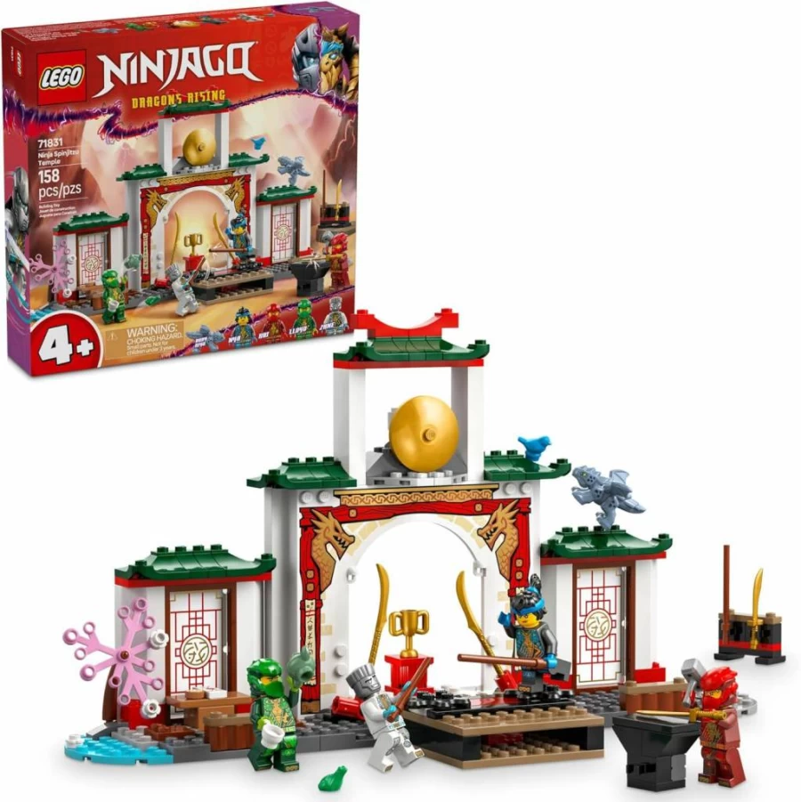 LEGO Ninjago Spinjitzu Temple Building Set 71831 with 4 Minifigures - Kids Ninja Toy for Boys & Girls Ages 4+ - Creative Birthday Gift Idea