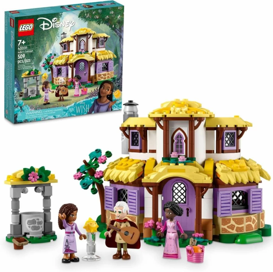 LEGO Disney Wish Asha's Cottage 43231 Building Set, Disney Movie Collectible Toy for Kids Ages 7+, Creative Role-Play Gift for Holidays