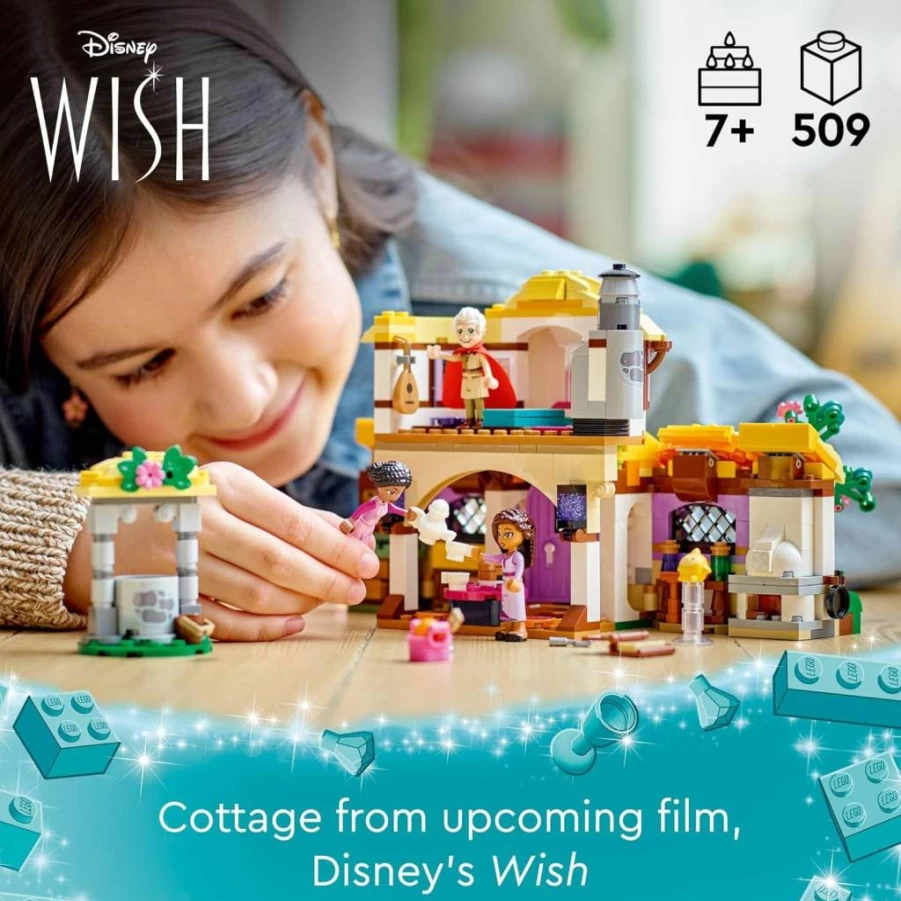 LEGO Disney Wish Asha's Cottage 43231 Building Set, Disney Movie Collectible Toy for Kids Ages 7+, Creative Role-Play Gift for Holidays