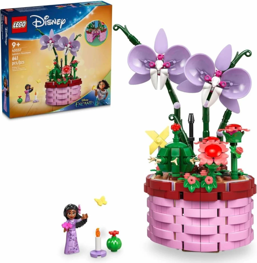 LEGO Disney Encanto Isabela's Buildable Orchid Flower Pot Toy with Mini-Doll, Creative Play and Display Set, Gift for Kids Ages 9+ (Set 43237)