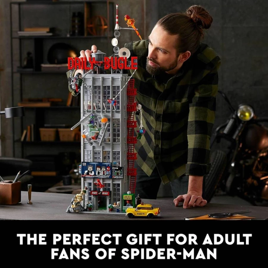 LEGO Marvel Spider-Man Daily Bugle 76178 Building Set with 25 Minifigures – Collectible Adult Gift Featuring Spider-Verse Characters Like Peter Parker, Venom & Spider-Gwen