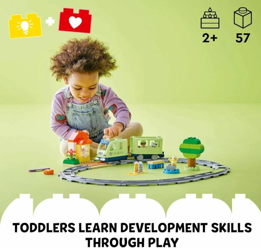 LEGO DUPLO Interactive Adventure Train Set 10427 - Toddler Building Toy with Lights & Sounds, Educational Gift for Kids Ages 2+ (Birthdays & Holidays)