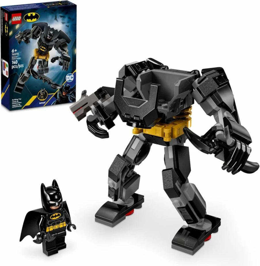 LEGO DC Batman Mech Armor 76270: Super Hero Robot Action Figure Set with Batman Minifigure, Creative Gift for Kids & Collectors Ages 6+