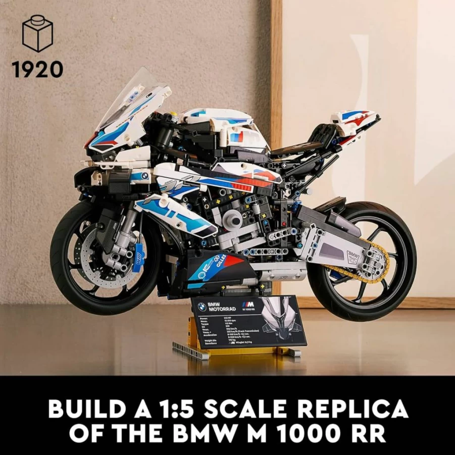 LEGO Technic BMW M 1000 RR 42130 Motorcycle Building Kit for Adults, Detailed Model Bike with Authentic Features, Collector’s Toy for Display, Perfect Gift for Motorcycle Enthusiasts