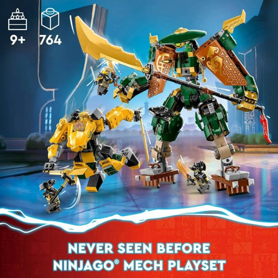 LEGO Ninjago 71794 Lloyd & Arin's Ninja Team Mechs Building Set with 2 Battle Mechs & 5 Minifigures, Creative Gift for Kids Ages 9+ Who Love Ninja Adventures
