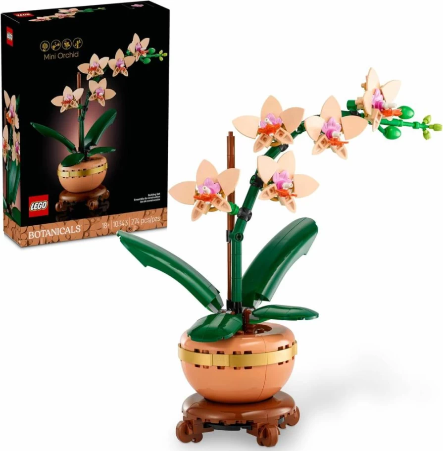 LEGO Botanical Collection Mini Orchid Building Kit 10343 - Artificial Plant for Home & Office Decor, Creative Gift for Adults, Graduation Present, Desk & Tabletop Decoration