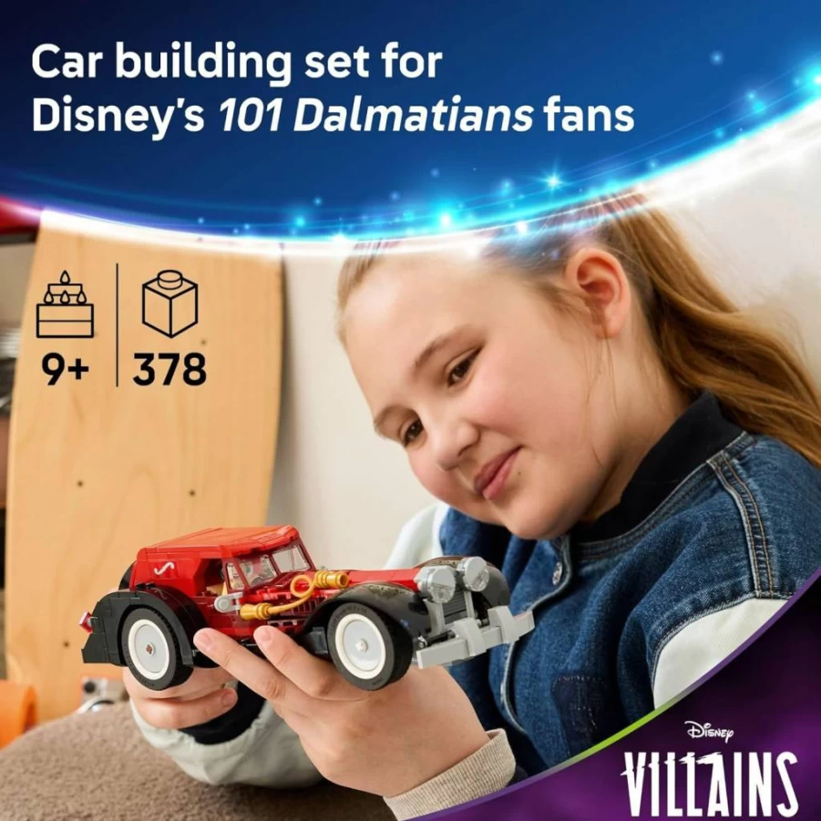 LEGO Disney 101 Dalmatians Cruella De Vil's Car Building Kit with Minifigures - 43277 Model Toy for Kids Ages 9+, Birthday Gift Idea for Boys and Girls