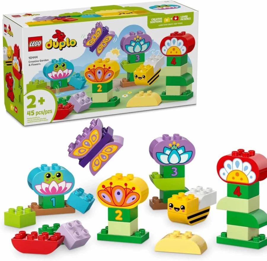 LEGO DUPLO Creative Garden & Flowers Building Toy Set - Educational Preschool Toy for Toddlers Ages 2+ (10444) - Perfect Gift for Boys & Girls
