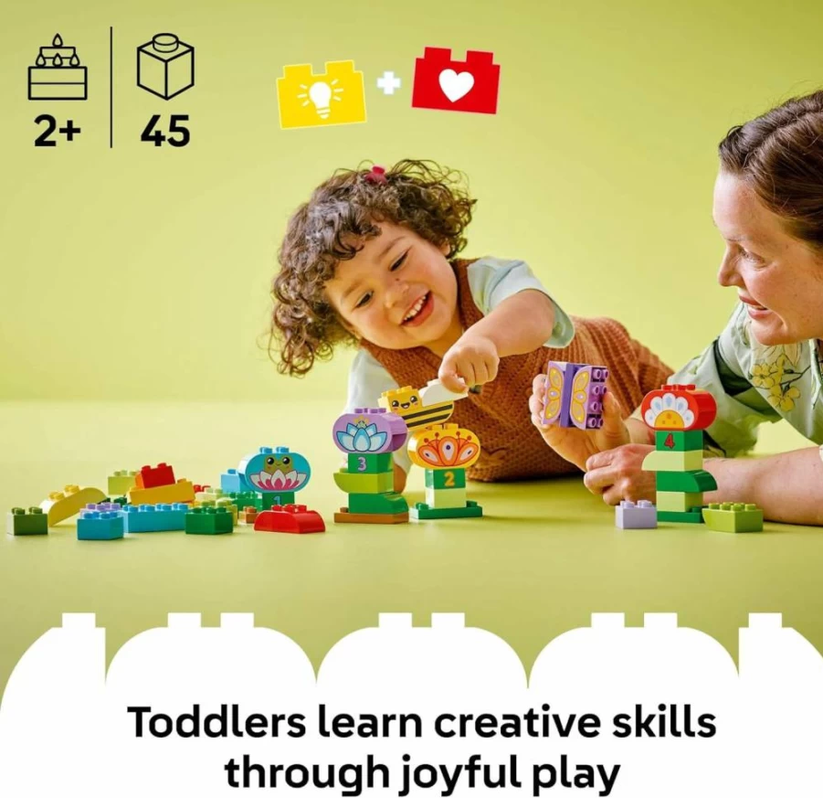 LEGO DUPLO Creative Garden & Flowers Building Toy Set - Educational Preschool Toy for Toddlers Ages 2+ (10444) - Perfect Gift for Boys & Girls